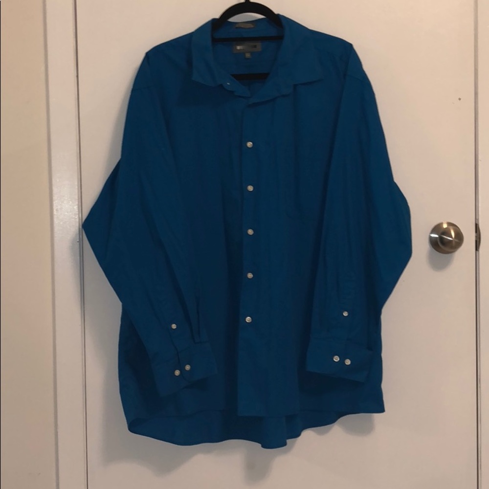 Blue button down dress shirt